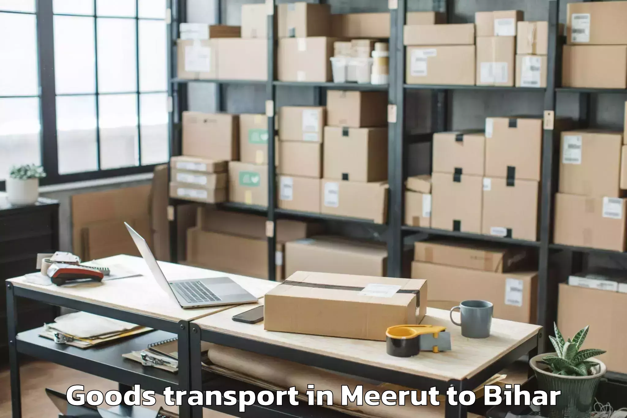 Book Meerut to Wazirganj Goods Transport Online